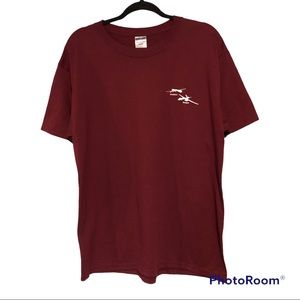Taking Out The Bad Guys Warfare Graphic T Shirt Burgundy Mens Large
